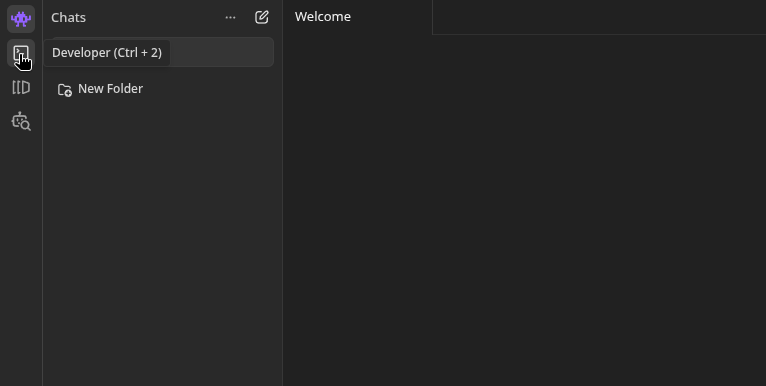 Button for Developer Menu that should be visible